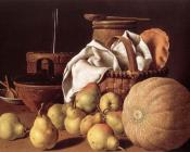 Still-life with Melon and Pears - 路易斯·欧热尼奥·梅伦德斯